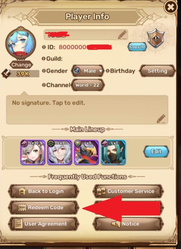 reedem code Panilla Saga