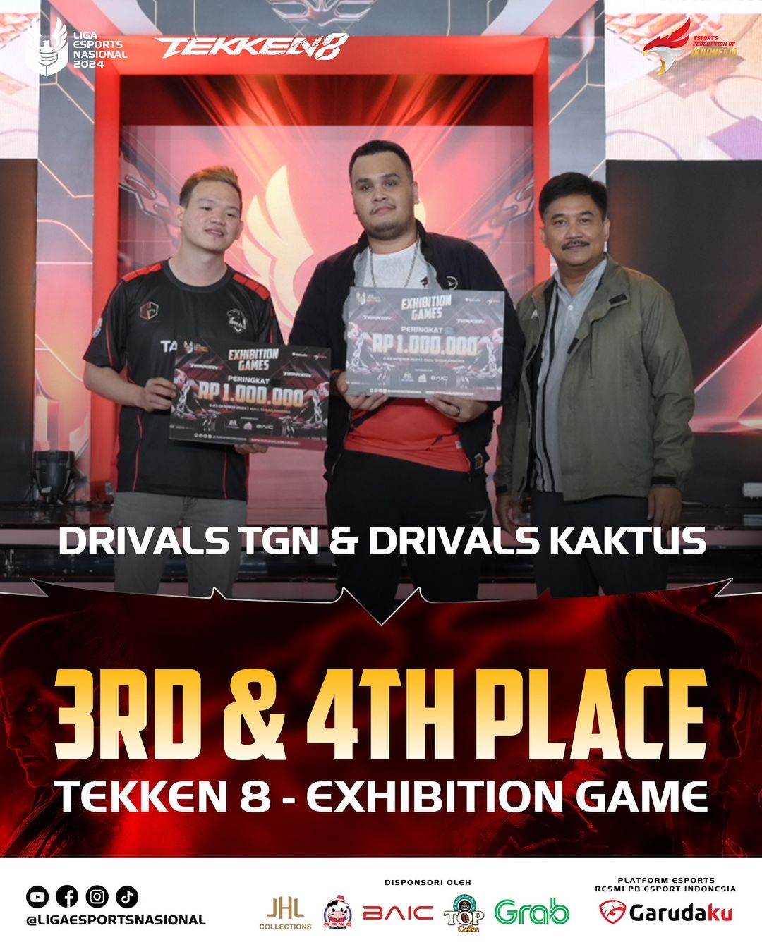 Liga 1 Esports Nasional: Pertandingan Tekken 8 dan Battle of Guardians Berlangsung Sengit, Ini Para Juaranya!
