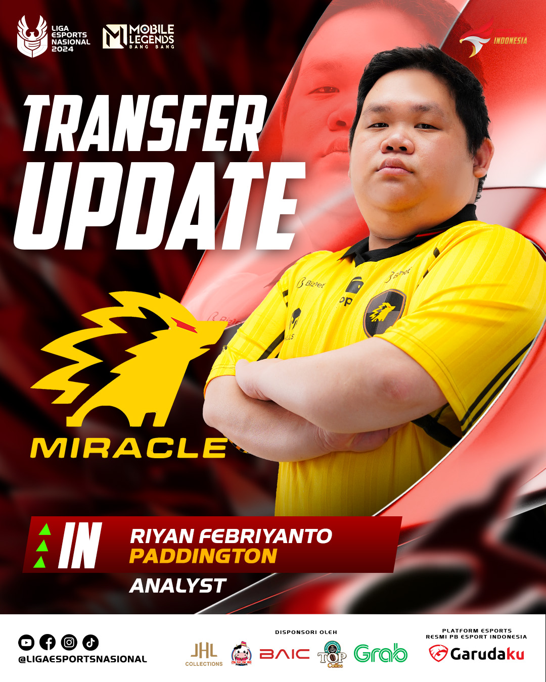 Liga 1 Esports Nasional: Paddington Gabung ONIC Miracle, Siap Bawa Taktik Baru!
