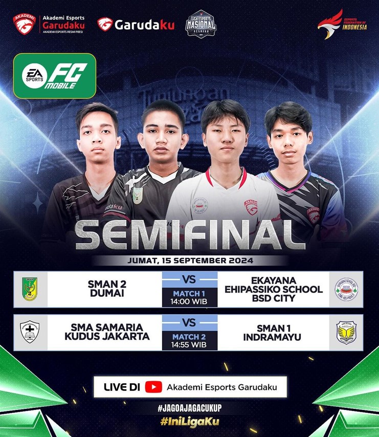 Grand Final EA FC Mobile Liga Esports Nasional Pelajar 2024: Empat Sekolah Siap Memperebutkan Gelar Juara