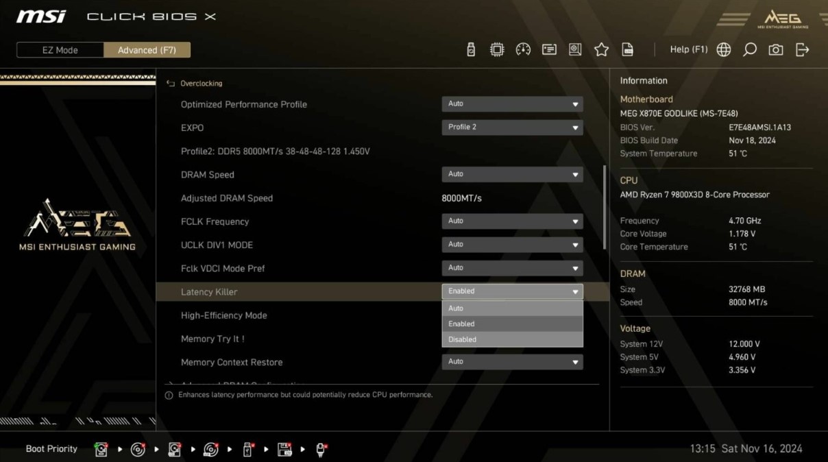 MSI Hadirkan Fitur Baru "Latency Killer" untuk MEG X870E Godlike