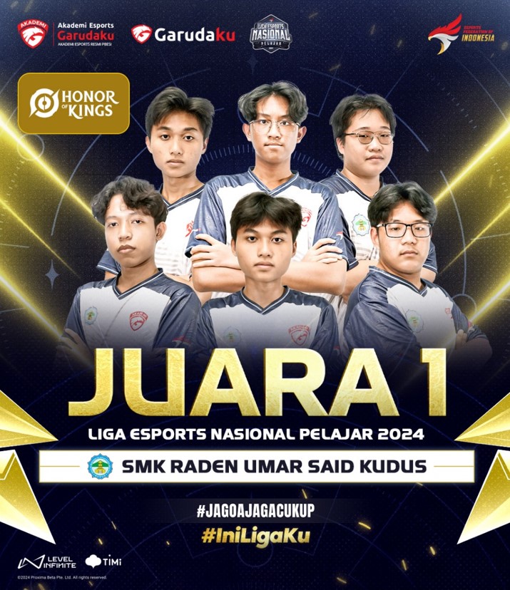 SMK Raden Umar Said Kudus Juara Liga Esports Nasional Pelajar 2024: Bukti Dominasi Anak Bangsa di Dunia Esports