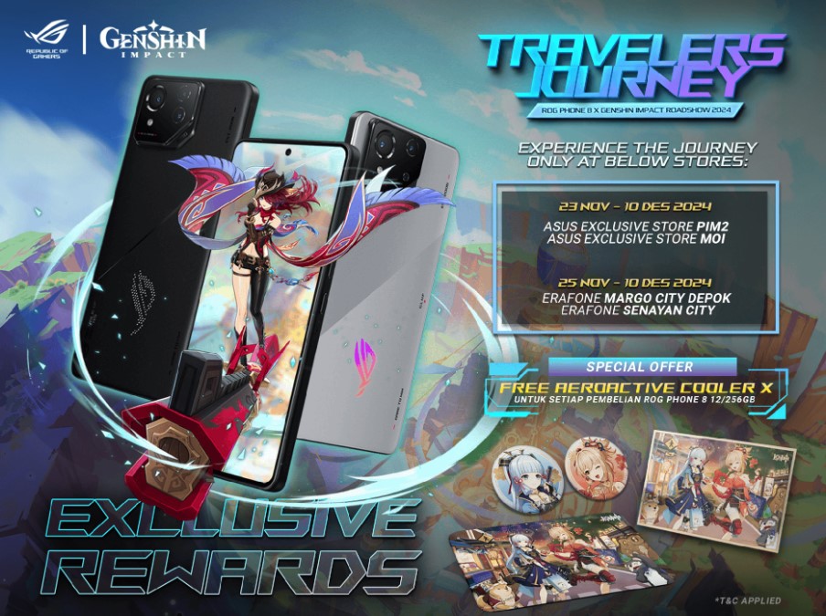 Traveler’s Journey, Roadshow ASUS ROG Phone 8 x Hoyoverse Hadir di Jabodetabek