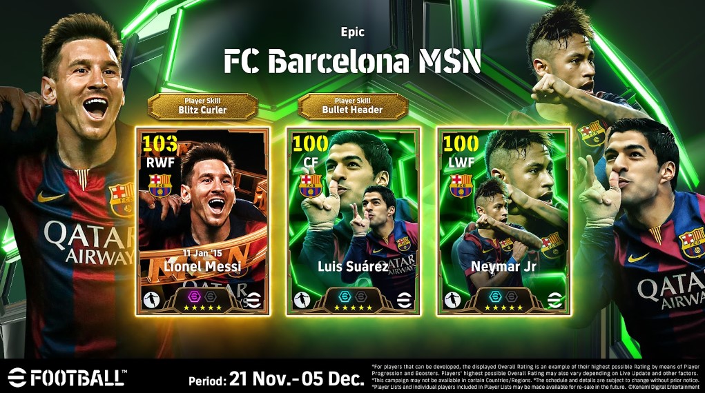 eFootball™ Hadirkan Trio Legendaris Messi, Suarez, dan Neymar Kembali ke Lapangan!
