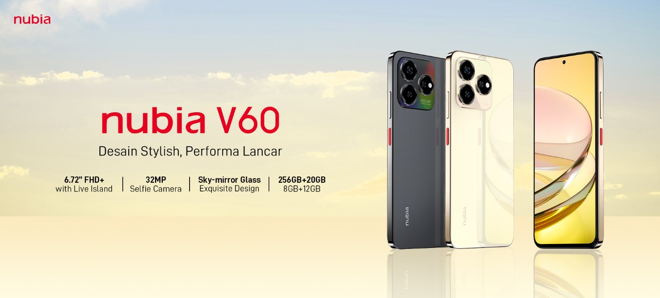 nubia V60 Hadir di Indonesia: Gabungan Desain Stylish dan Performa Kuat, Pas Buat Anak Muda