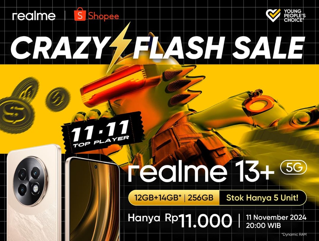 Rayakan 11.11, realme Beri Diskon Hingga 30% dan Flash Sale Mulai Rp11 Ribu!