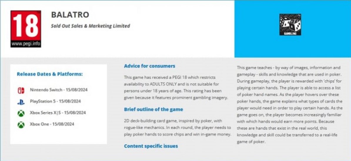 Kontroversi Rating 18+ untuk Balatro: Kritik Pedas LocalThunk pada Sistem Rating Game