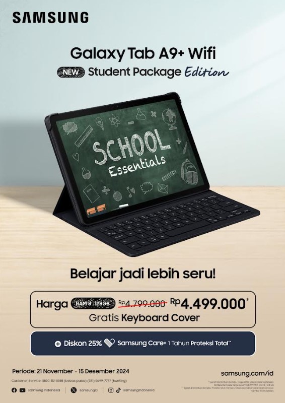 Samsung Galaxy Tab A9+ Student Edition: Solusi Belajar Digital Terbaik untuk Anak