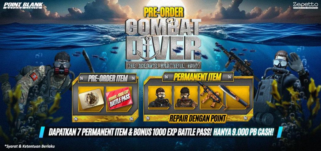 Point Blank Akhiri 2024 dengan Battle Pass Baru: Combat Diver Hanya 9.000 PB Cash