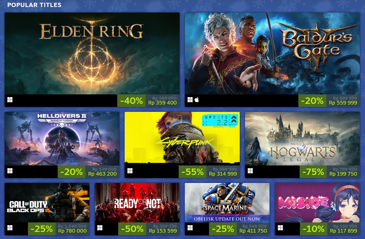 Steam Winter Sale 2024 Telah Dimulai!, Diskon Gila-Gilaan untuk Gamer PC!