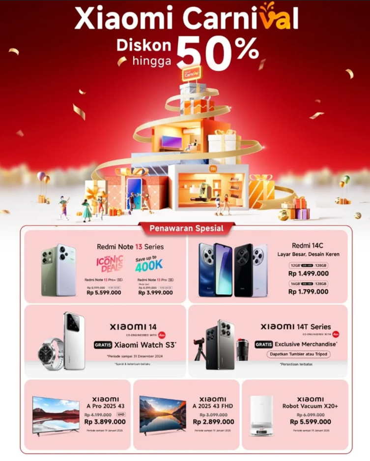 Xiaomi Carnival 2024: Diskon hingga Rp1,9 Juta dan Kejutan Menarik untuk Akhir Tahun