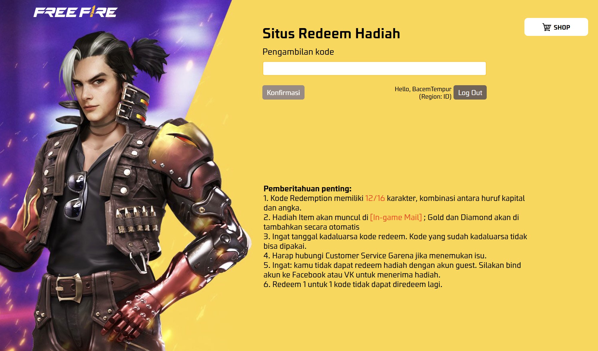 Kode Redeem Free Fire (FF) 21 Februari 2025: Klaim Hadiah Gratis Sebelum Kehabisan!