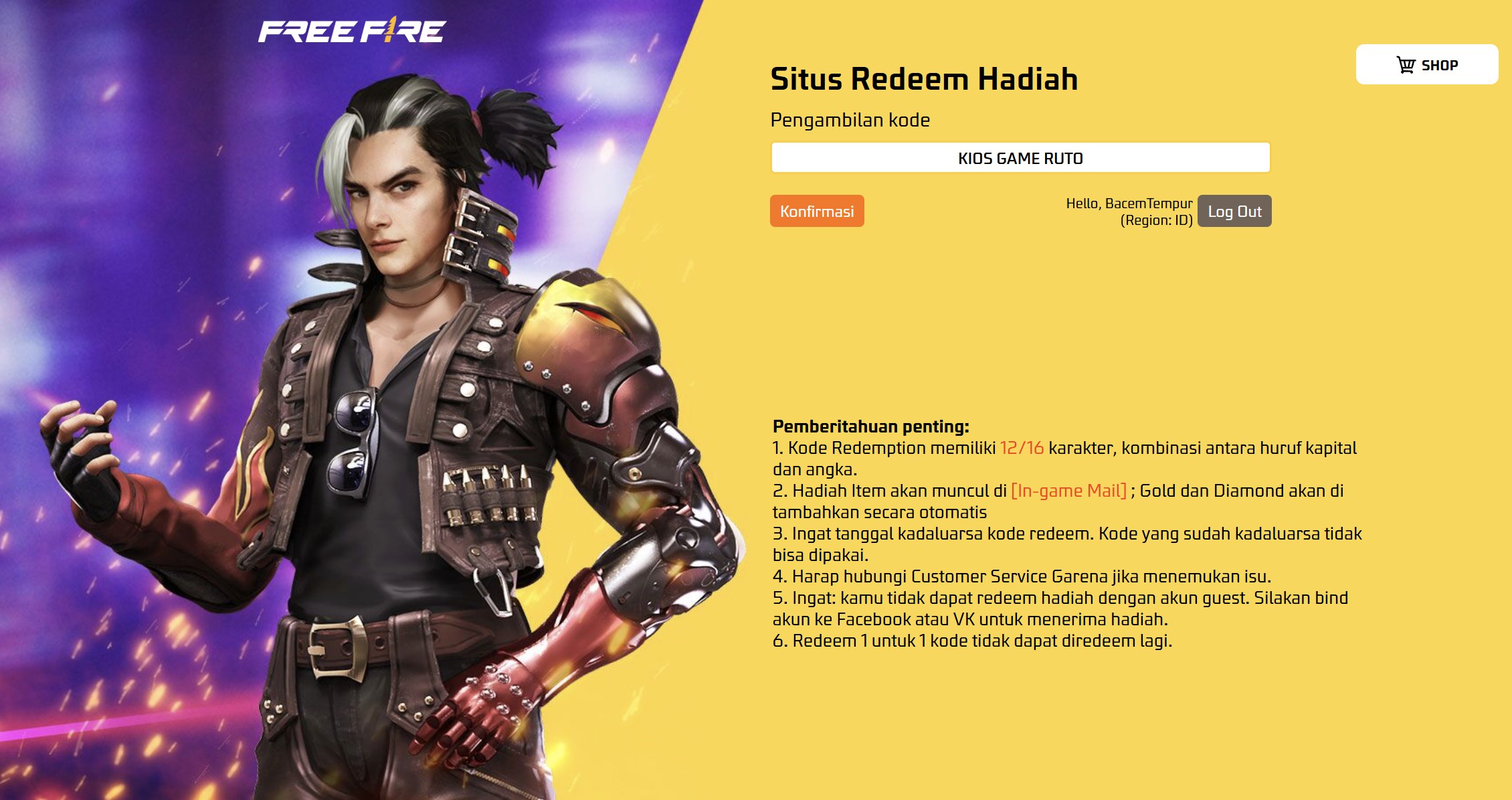 Kode Redeem Free Fire (FF) 24 Februari 2025: Klaim Hadiah Gratis Sebelum Kehabisan!