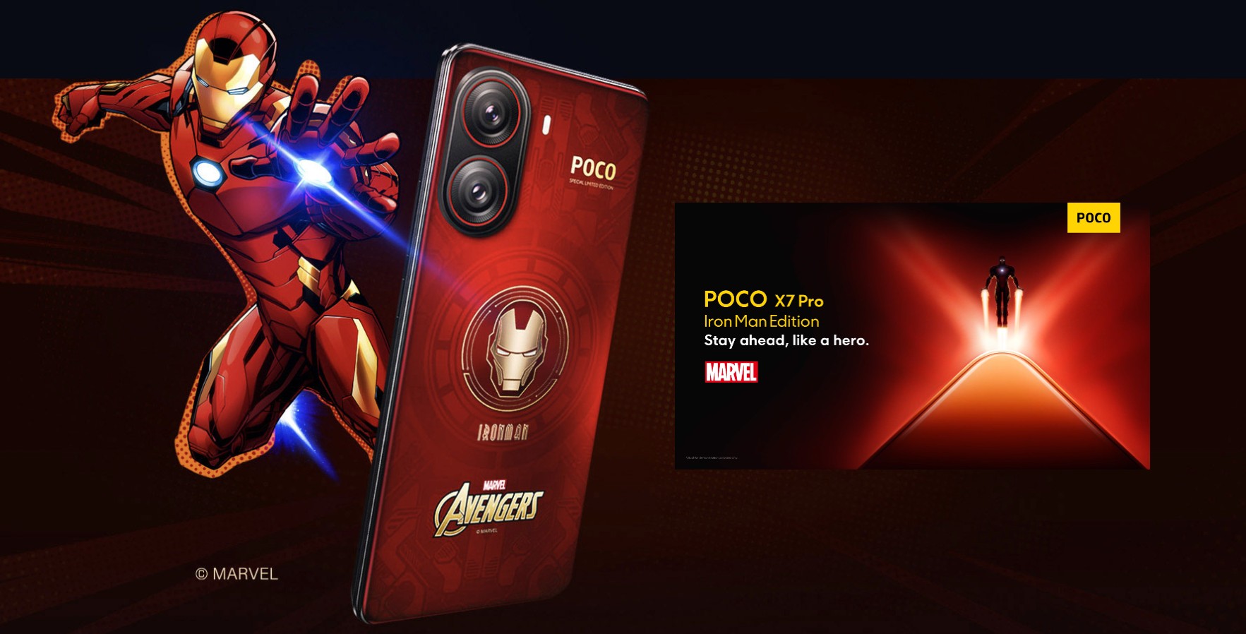 POCO X7 Pro 5G Iron Man Special Edition Hadir! Smartphone Super untuk Gamers dan Fans Marvel