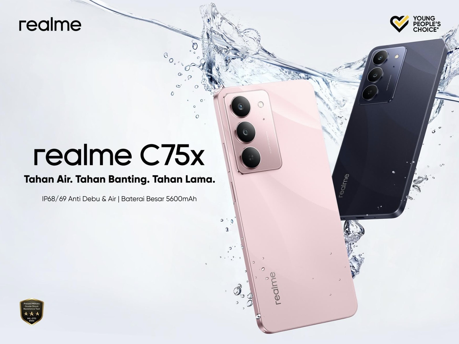 Realme C75x Meluncur 27 Februari: Smartphone Tangguh dengan IP69 dan Harga Terjangkau!
