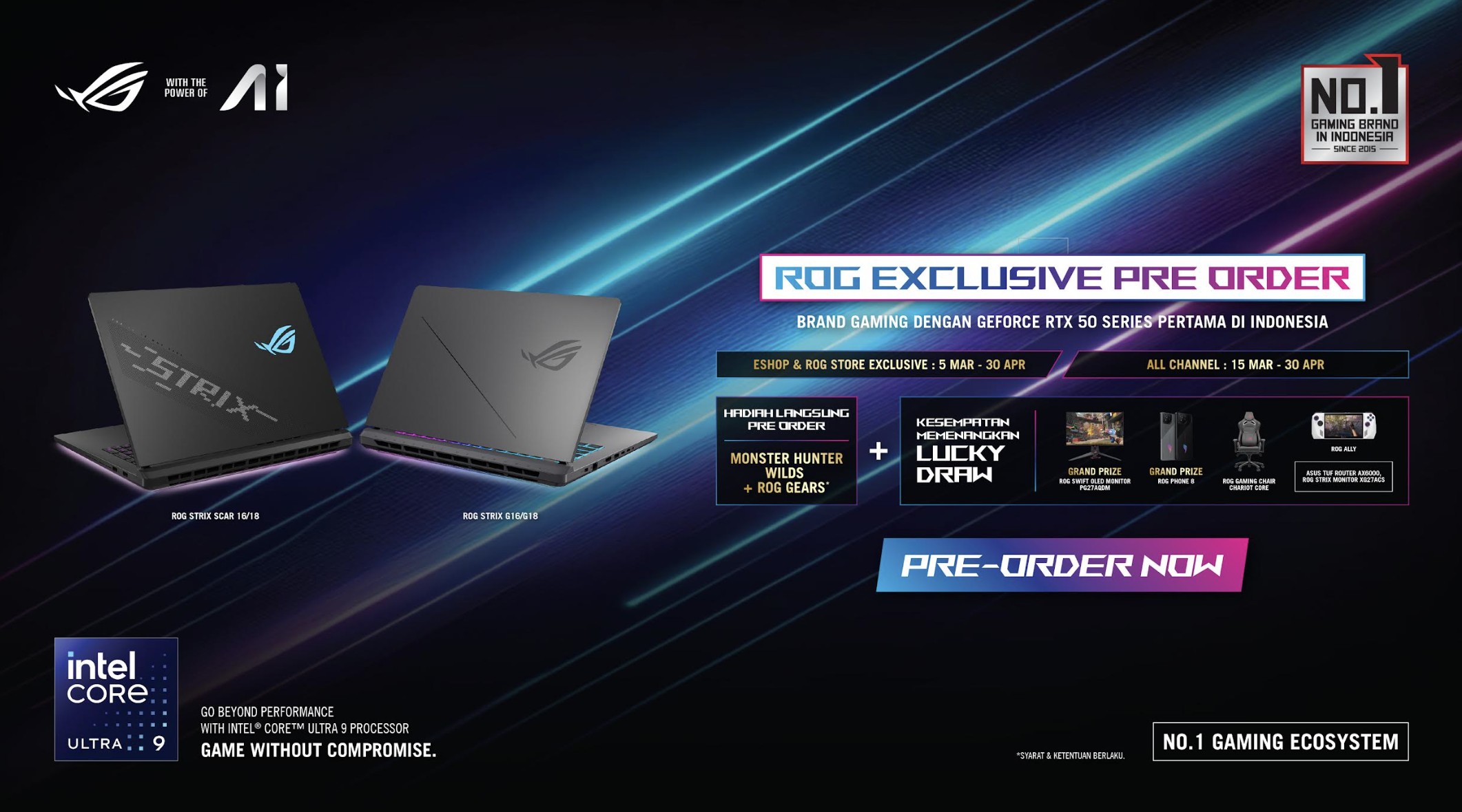 ASUS ROG Buka Pre-Order Laptop Gaming dengan GeForce RTX 50 Series Pertama di Indonesia