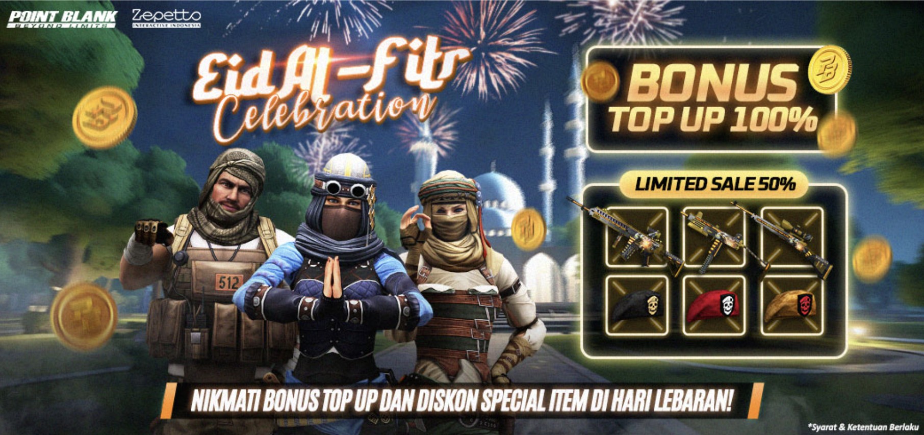 Point Blank Rayakan Lebaran 2025 dengan Bonus Top Up 100%, Diskon Item Besar-Besaran, dan Battle Pass Bertema Korea