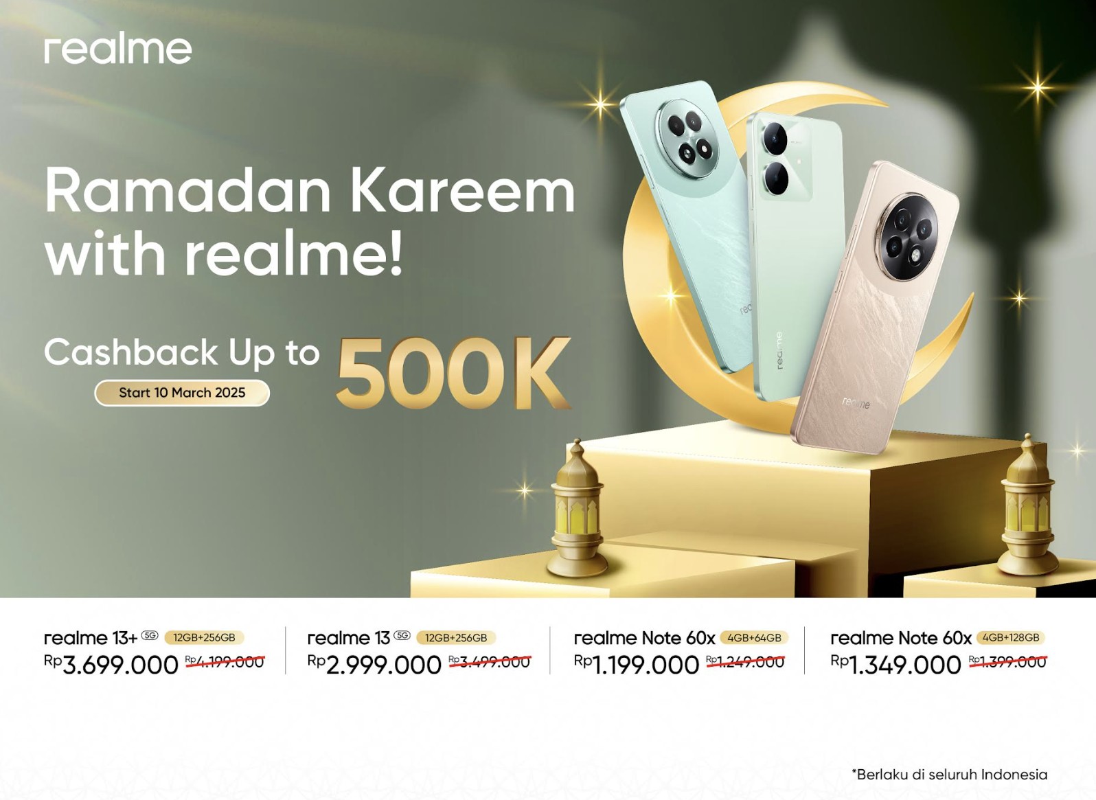 Promo Ramadan realme: Diskon Hingga Rp500 Ribu, Beli Smartphone Baru Lebih Hemat!