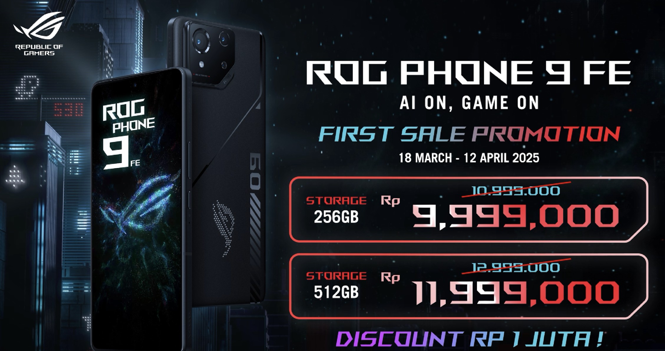 ROG Phone 9 Series Resmi Hadir di Indonesia, Smartphone Gaming Paling Canggih dengan AI dan AniMe Vision!