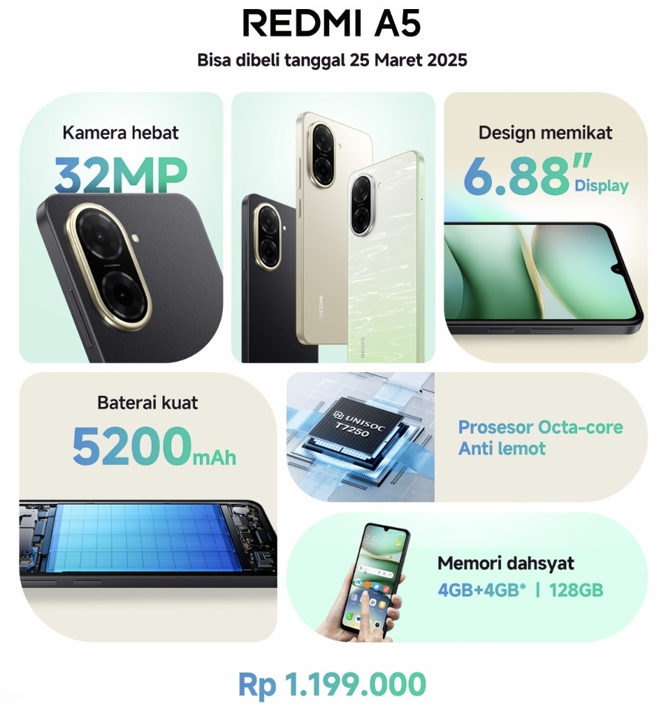 Redmi A5 dan Pad SE 8.7 Resmi Meluncur! Gak Sampai Dua Jutaan, Fitur Bikin Kaget!