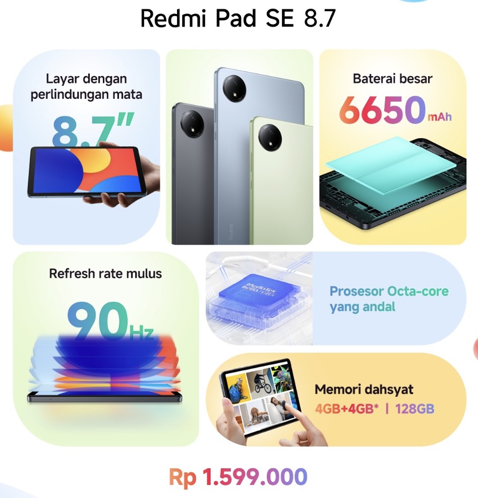 Redmi A5 dan Pad SE 8.7 Resmi Meluncur! Gak Sampai Dua Jutaan, Fitur Bikin Kaget!