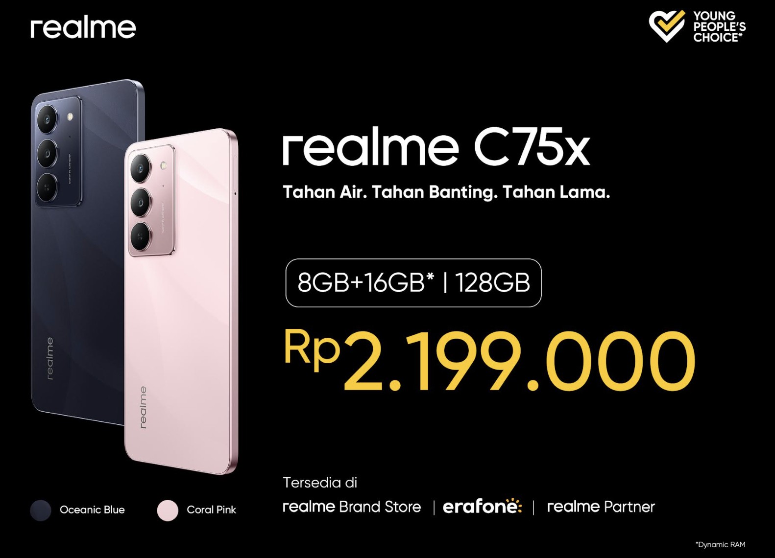 Tips Memilih Smartphone Tahan Air & Awet, realme C75x Jadi Pilihan Terjangkau