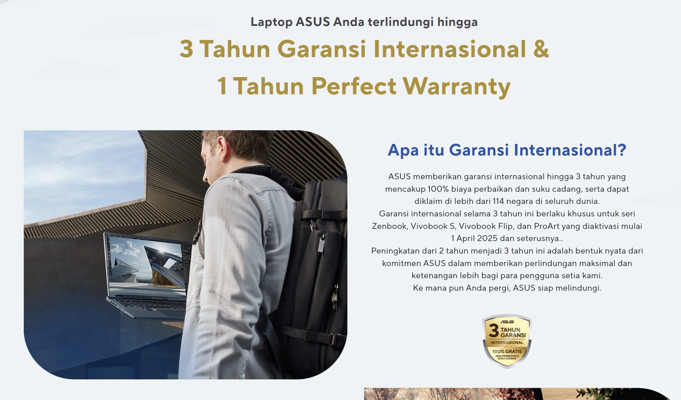 ASUS Perpanjang Masa Garansi Internasional Hingga 3 Tahun, Pengguna Kini Lebih Tenang dan Terlindungi