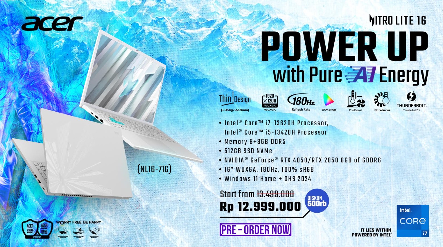 Acer Nitro Lite Meluncur di Indonesia, Laptop Gaming Tipis dengan Performa AI Canggih Mulai 12 Jutaan!