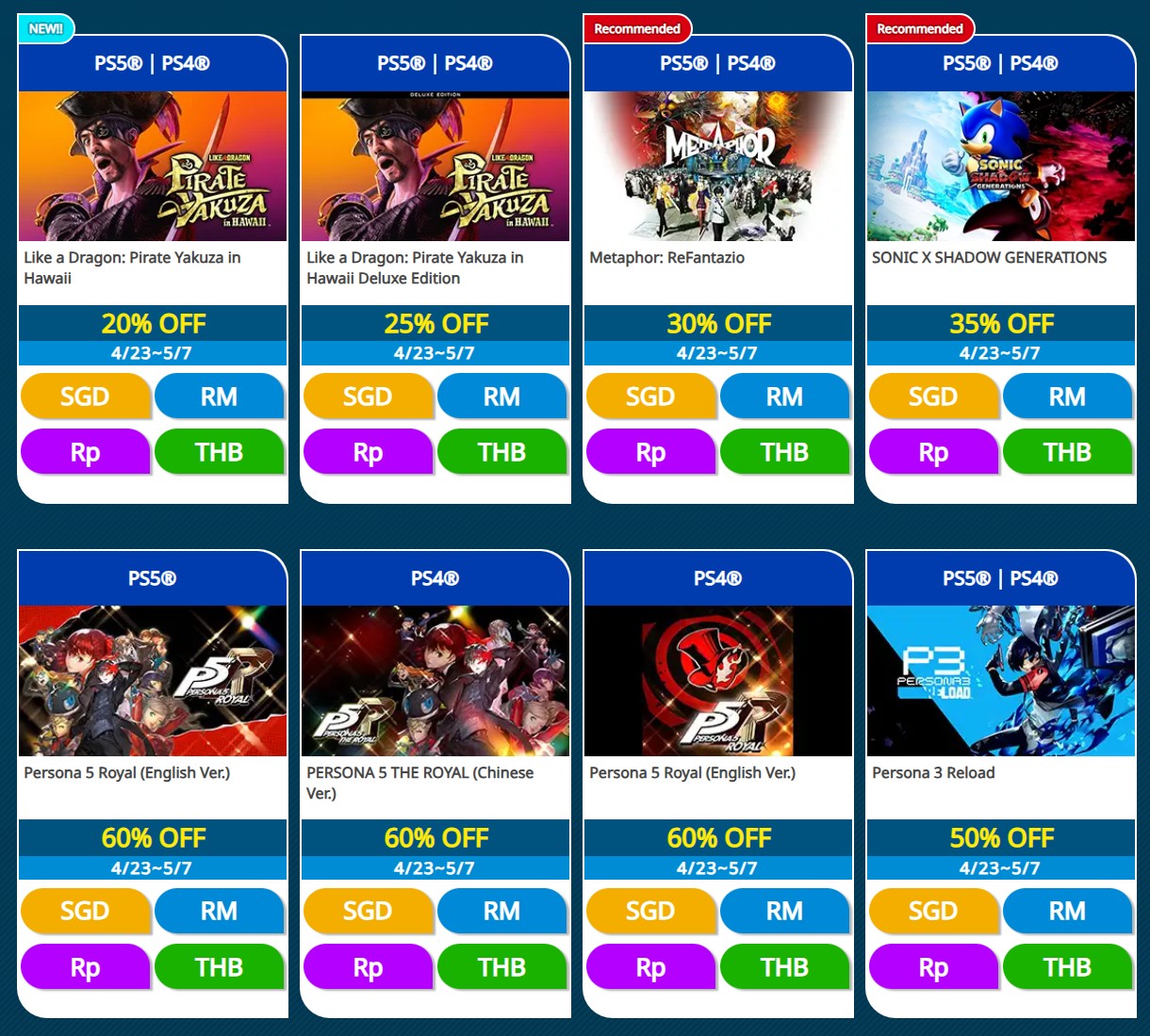 Diskon Besar di SEGA Golden Week Sale! Game Populer Seperti Like a Dragon dan Metaphor: ReFantazio Turun Harga