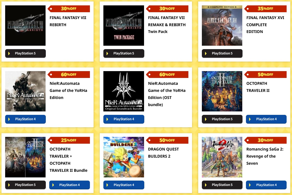 Diskon Besar Hadir di “SQUARE ENIX ULTIMATE SALE SPRING SALE 2025”, Siap Ramaikan PlayStation Store