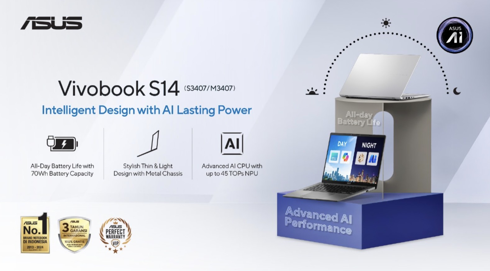 ASUS Luncurkan Vivobook S14 2025 di Indonesia: Laptop AI Ringan, Tangguh, dan Siap Diajak Produktif Seharian