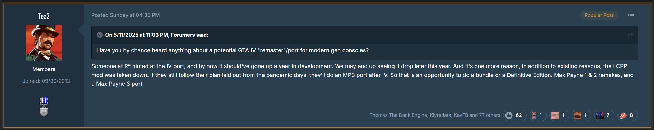 Max Payne 3 dan GTA IV Bakal Comeback? Bocoran Remaster dan Port Terbaru dari Rockstar!