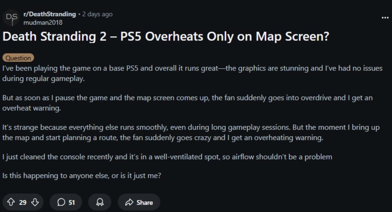 Death Stranding 2 Picu Masalah Overheating pada PS5, Pemain Keluhkan Bug Serius