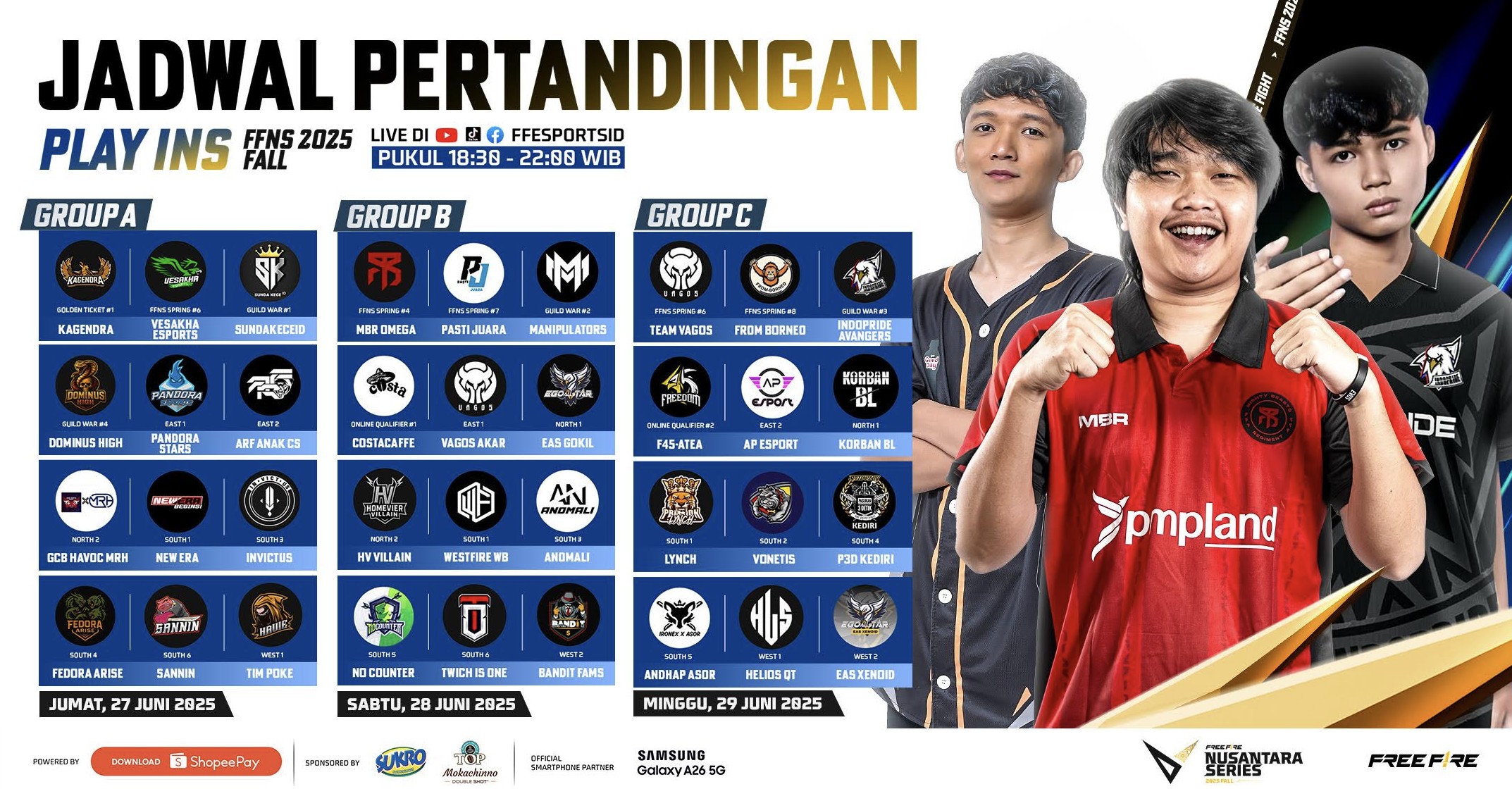 FFNS 2025 Fall Masuki Babak Play-ins: 36 Tim Perebutkan 9 Tiket Menuju Grand Final di Makassar