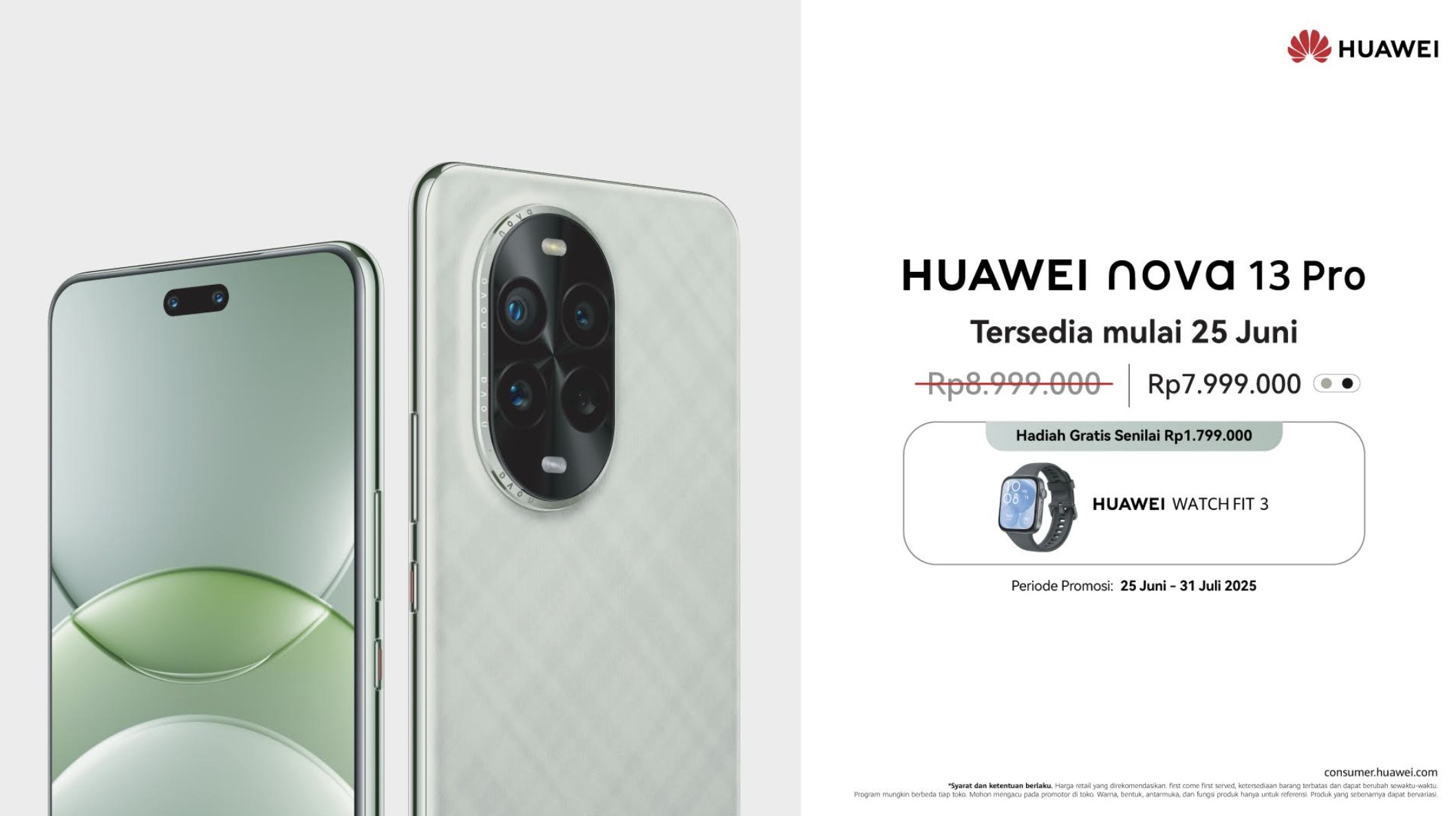 HUAWEI nova 13 Pro Resmi Hadir di Indonesia, Hadirkan Teknologi Kamera Canggih dan Desain Stylish