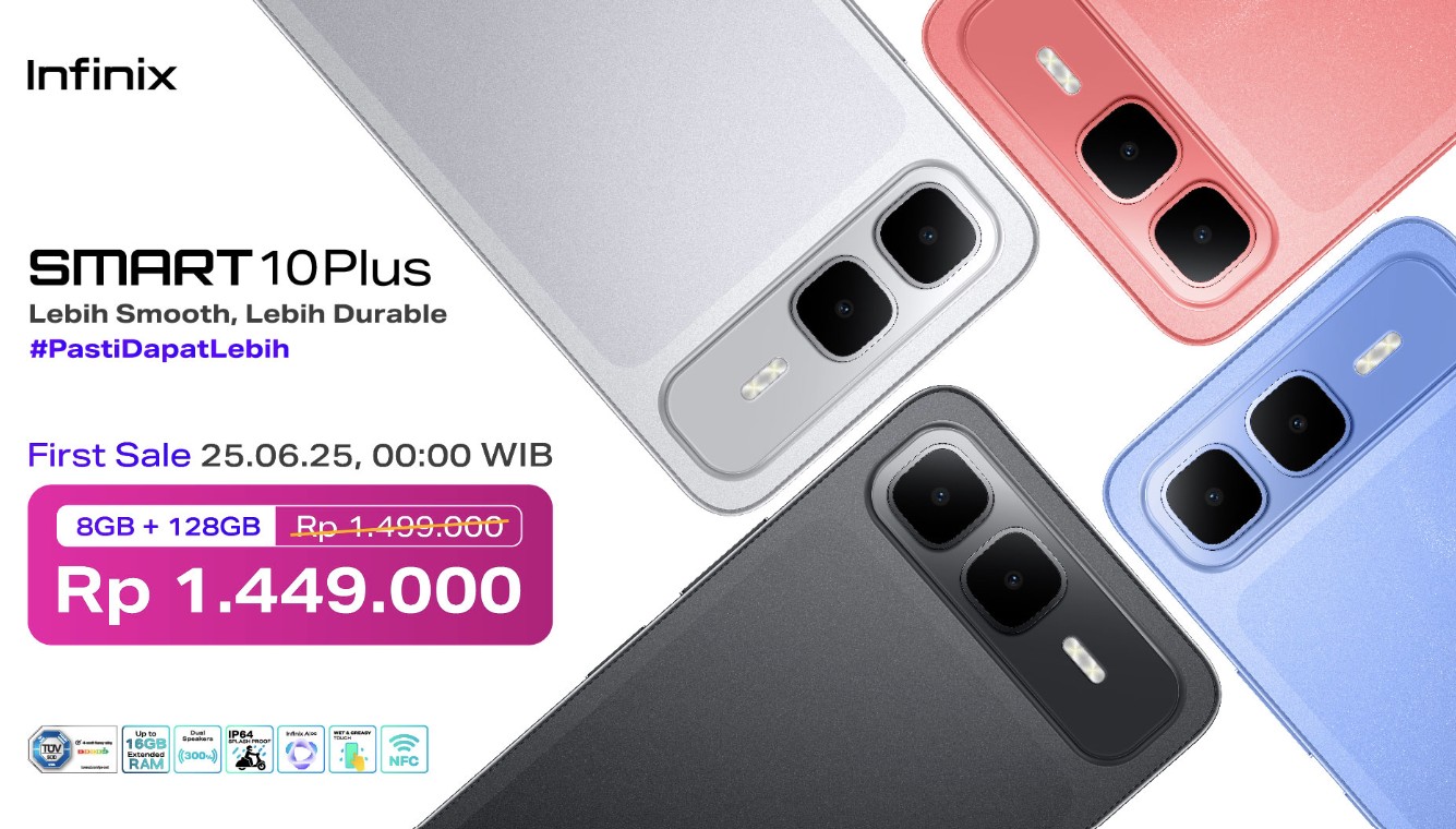 Infinix SMART 10 Series Resmi Hadir Mulai 25 Juni 2025, Smartphone Esensial Sejutaan yang Tangguh dan #PastiDapatLebih