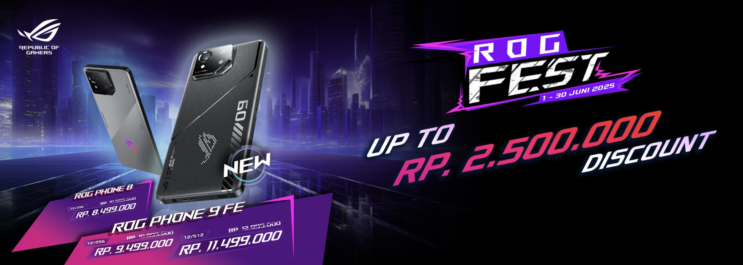 Promo Spektakuler ROG Fest Telah Dimulai: ROG Phone 9 Series Diskon Hingga Rp1,5 Juta