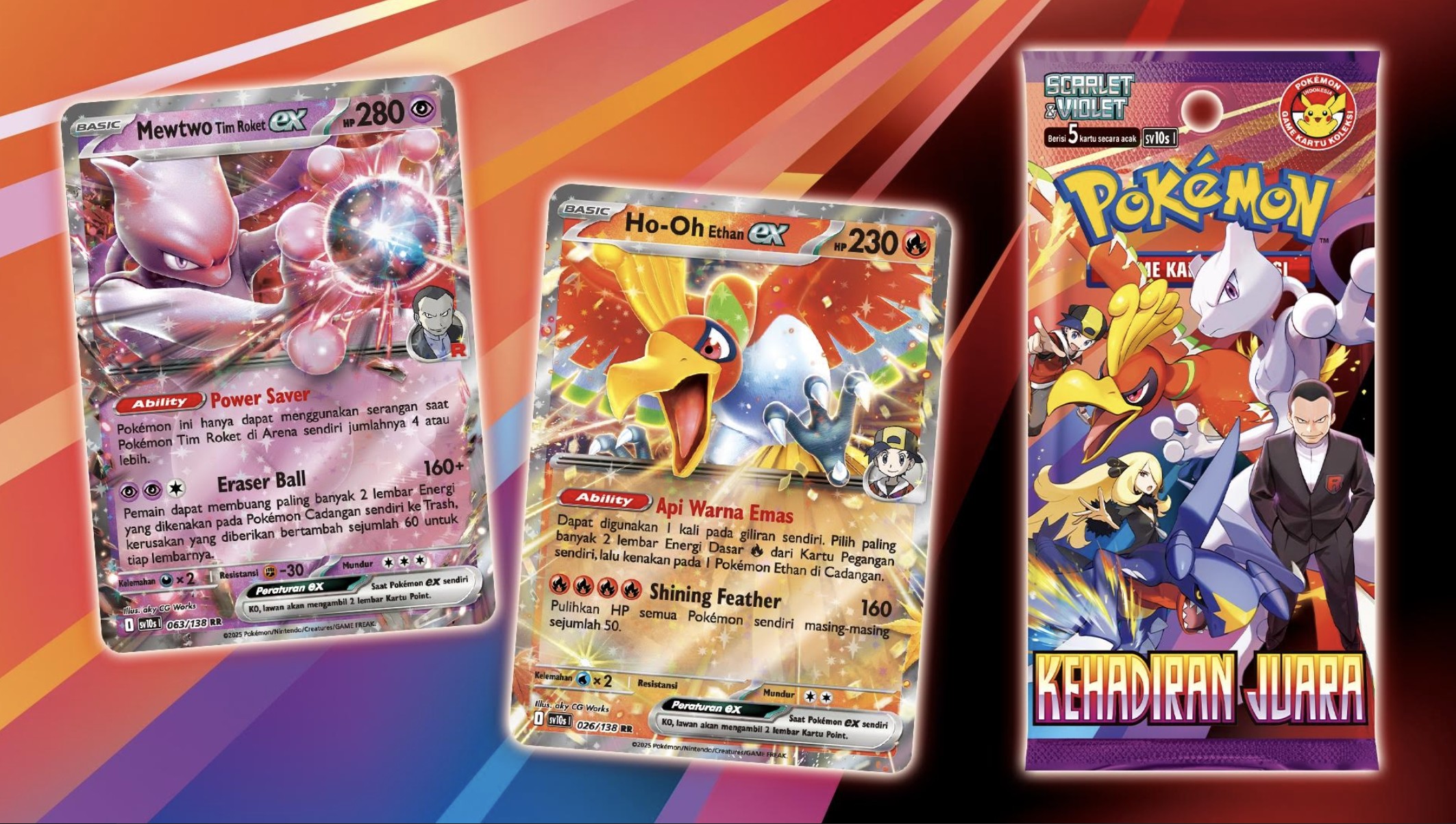 Seri Terbaru Pokémon Game Kartu Koleksi “Kehadiran Juara” Hadirkan Kartu Mewtwo Tim Roket ex dan Pelatih Juara