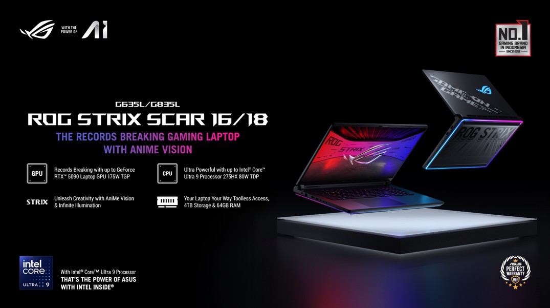 ASUS ROG Strix SCAR 16/18 2025: Laptop Gaming Ultra-Premium untuk Gamer yang Siap Melibas Masa Depan