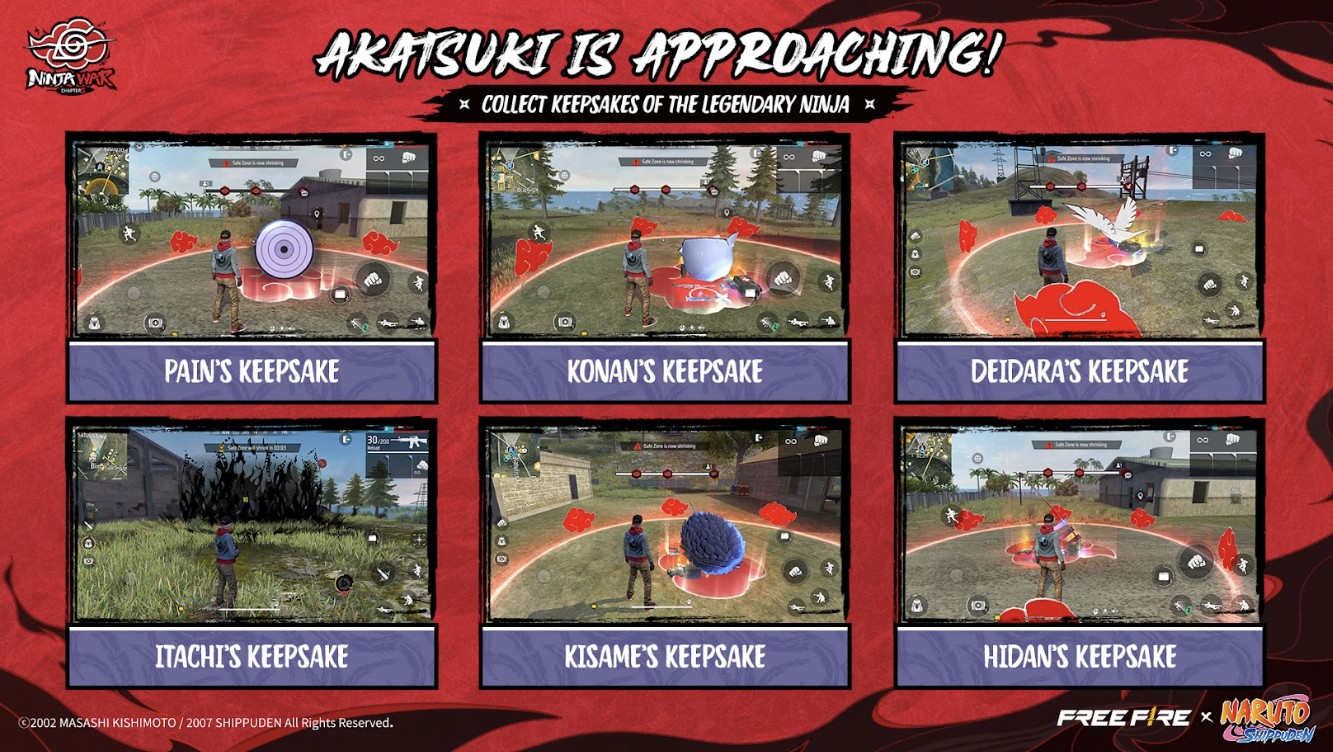 Free Fire x NARUTO SHIPPUDEN Chapter 2 Hadir 30 Juli–31 Agustus 2025, Pertempuran Ninja Dimulai!