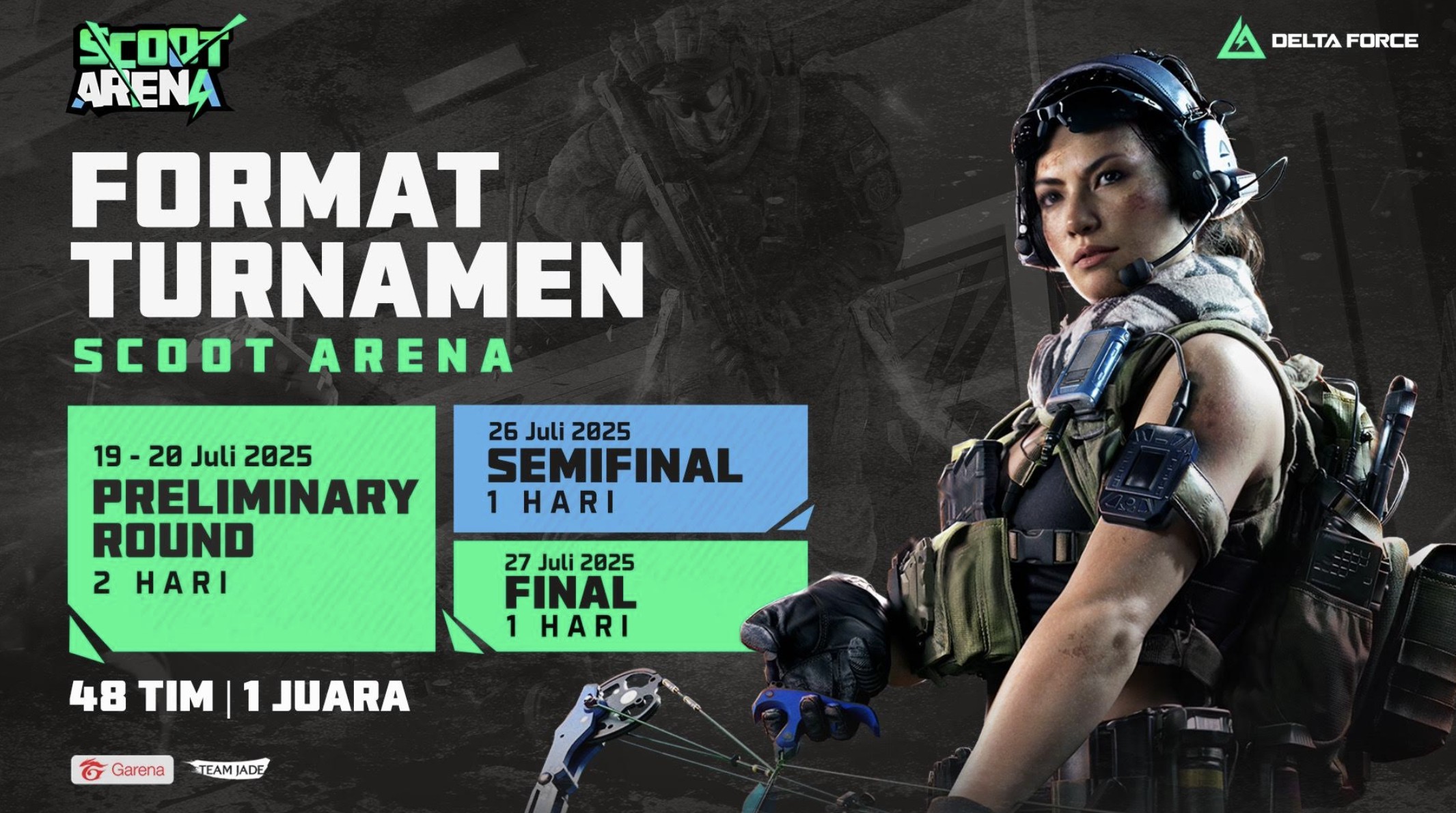 Garena Delta Force Versi PC Umumkan Turnamen Esports Perdana di Indonesia: Scoot Arena Digelar Juli 2025