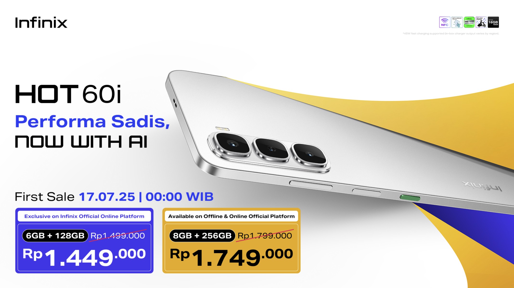 Infinix HOT 60i Resmi Meluncur di Indonesia, Smartphone Sejutaan dengan Fitur AI Paling Lengkap