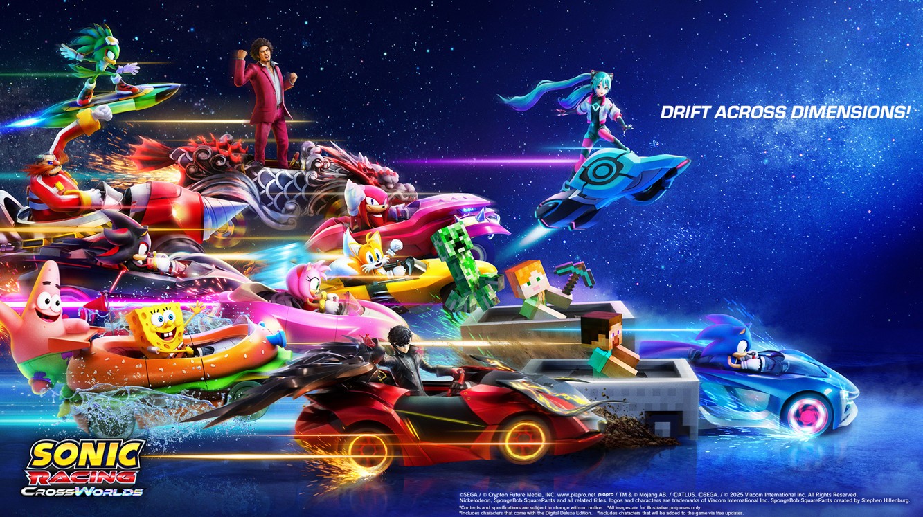 SEGA Umumkan Ekshibisi Sonic Racing: CrossWorlds dan Virtua Fighter 5 R.E.V.O. di Esports World Cup 2025