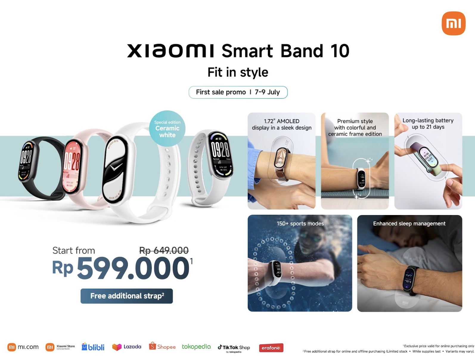 Xiaomi Smart Band 10 Resmi Hadir di Indonesia, Dukung Gaya Hidup Sehat dan Stylish Generasi Muda