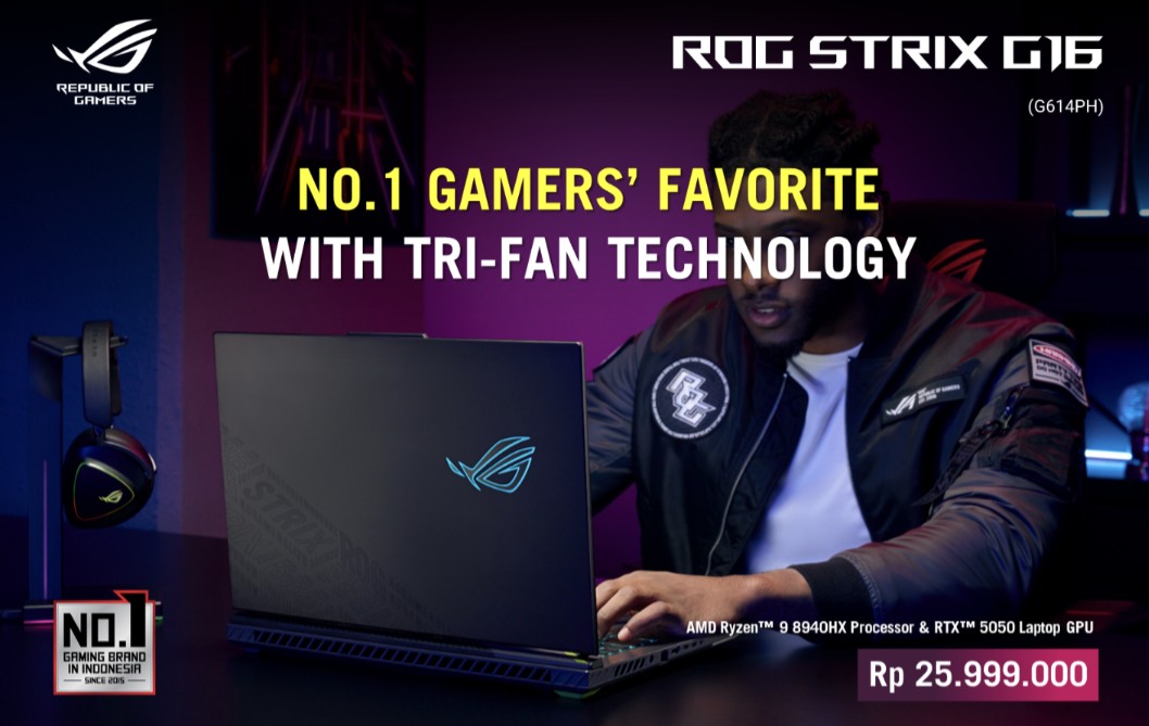 ASUS ROG Rilis Rekomendasi Laptop Gaming RTX 50 Series Mulai Rp19 Jutaan, Siap Penuhi Kebutuhan Gamer Tanah Air