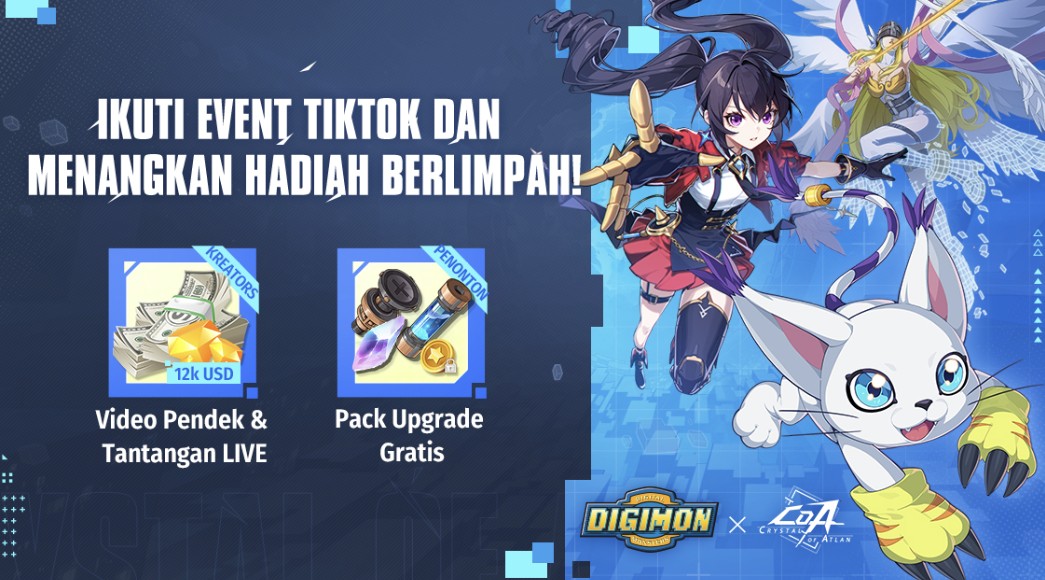 Collab Serial Anime TV Pertama Digimon: Digimon Adventure x Crystal of Atlan Resmi Dimulai!