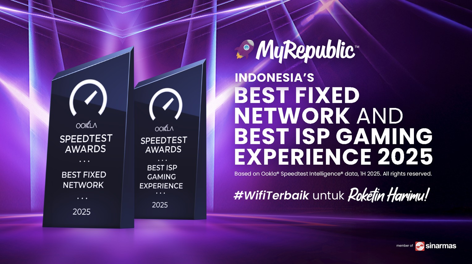 MyRepublic Indonesia Raih Penghargaan Best Fixed Network dan Best ISP Gaming Experience 2025 dari Ookla