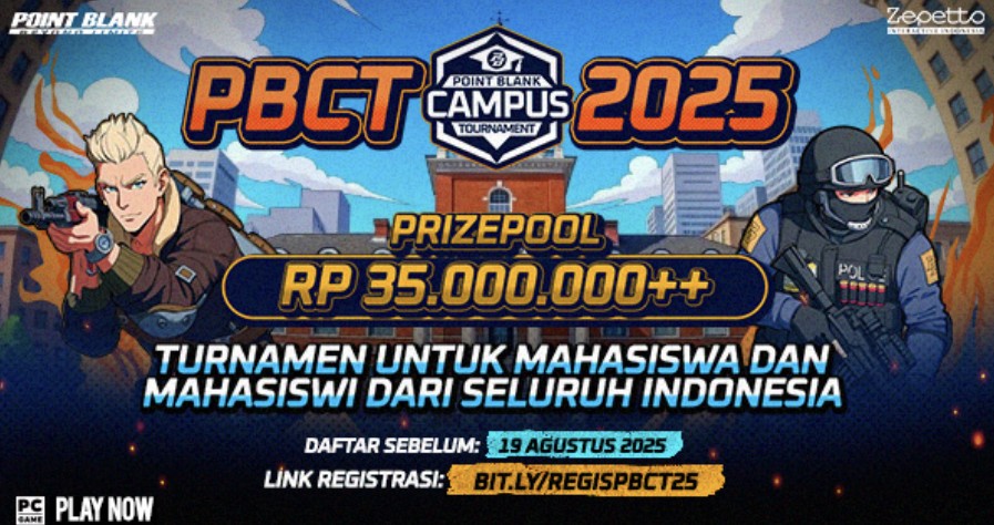 Point Blank Indonesia Resmi Gelar Turnamen Kampus PBCT 2025 dengan Hadiah Rp35 Juta!