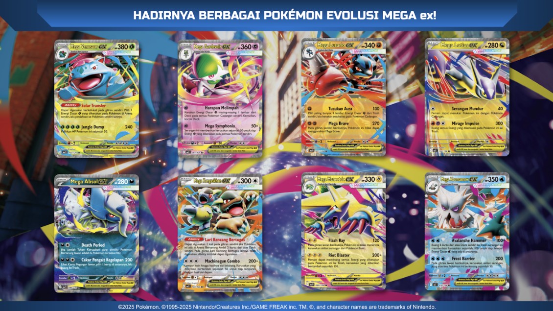 Seri “Evolusi Mega” Resmi Hadir di Indonesia: Era Pokémon MA Dimulai, Format Baru, dan Instalasi Raksasa