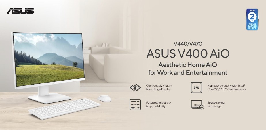 ASUS Rilis All-in-One PC V440, Desain Estetik untuk Produktivitas Modern